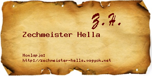 Zechmeister Hella névjegykártya